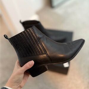 Marc Fisher Sleek Black Ankle Booties